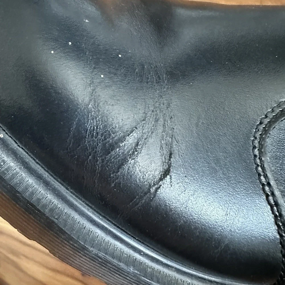 Vintage 90s Dr. Martens Chelsea Boots Mens 8 Black Leather 2976 Made England